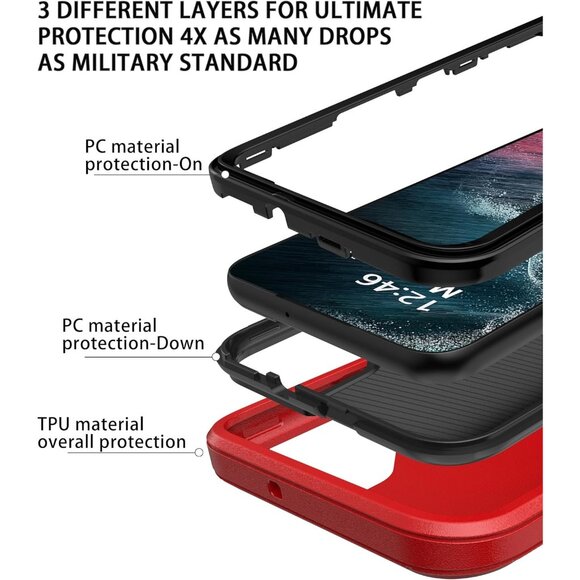 Samsung Galaxy S22 Case,Shockproof Dropproof Dustproof Galaxy S22 Case,Heavy Dut - Picture 2 of 7